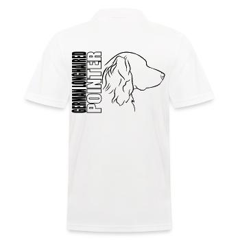 Profil pointeur allemand à poil long chiens Wilsigns - Polo Homme - blanc - Dos - Kai (181cm)
