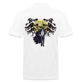 Horror Halloween Demon Swordsman Fantasy - Men's Polo Shirt - white - Back - Kai (181cm)