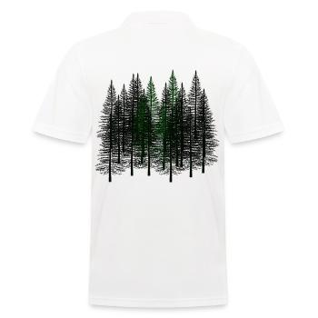 Fir Autumn October Winter Nature Wilderness Environment - Men's Polo Shirt - white - Back - Kai (181cm)