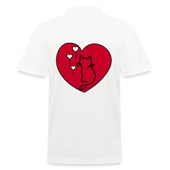 Herz Geburtstagsgeschenk Katze Kinder Baby Xmas - Männer Poloshirt - Weiß - Hinten - Kai (181cm)