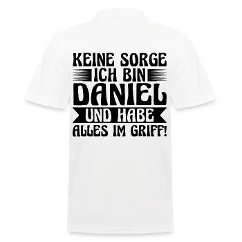 First name Daniel - Men's Polo Shirt - white - Back - Kai (181cm)
