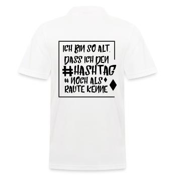 Ich Bin So Alt - Männer Poloshirt - Weiß - Hinten - Kai (181cm)