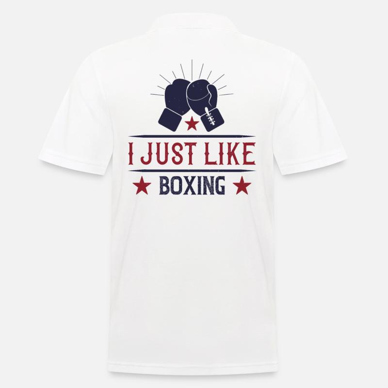 I just like boxing - Männer Poloshirt - Weiß