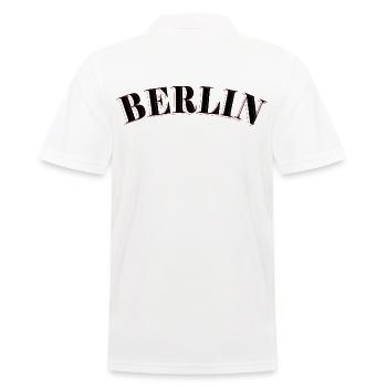Berlin Retro - Men's Polo Shirt - white - Back - Kai (181cm)