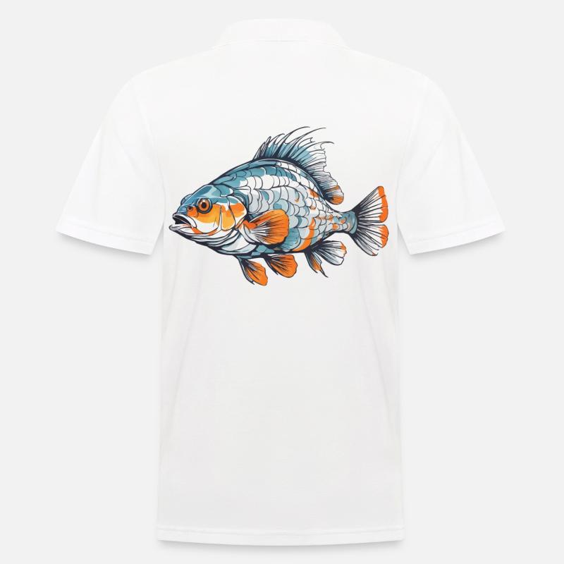Conception esthétique de pêcheur pêcheur - Polo Homme - blanc