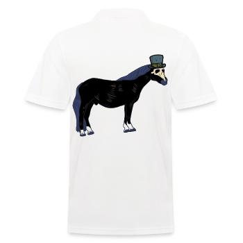 Cheval de peste médiéval chevaux cheval de schros halloween - Polo Homme - blanc - Dos - Kai (181cm)