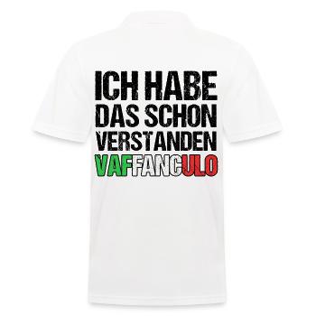 Italy Italian Vaffanculo - Men's Polo Shirt - white - Back - Kai (181cm)