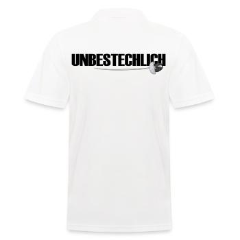 fechten florett degen unbestechlicher Fechter - Männer Poloshirt - Weiß - Hinten - Kai (181cm)