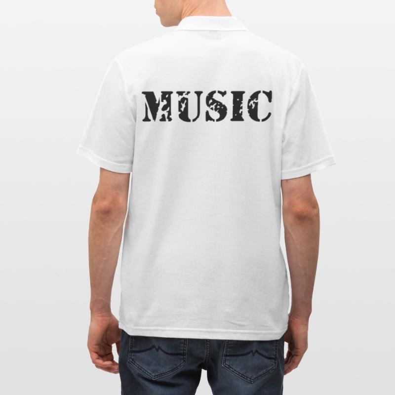 La musique comme la conception d'impression de Polo Homme