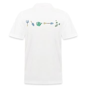 Garten Pflanzen Gartenarbeit Beet - Männer Poloshirt - Weiß - Hinten - Kai (181cm)
