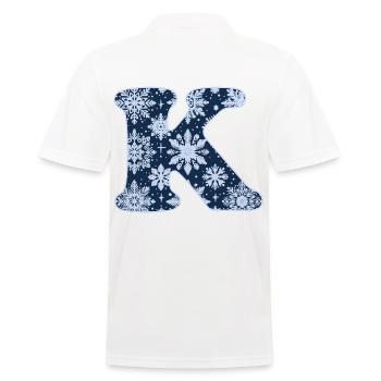 Lettre K Flocons de neige - Polo Homme - blanc - Dos - Kai (181cm)