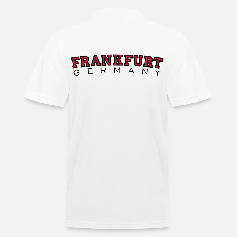 Frankfurt Germany (Rot) - Männer Poloshirt - Weiß