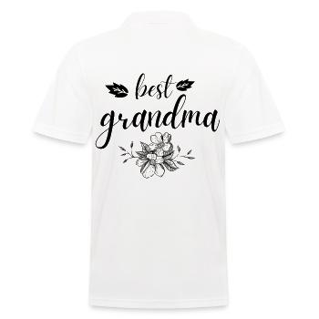 Grand-mère. Cadeau de grand-mère - Polo Homme - blanc - Dos - Kai (181cm)