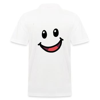 Face Smile Happy Happy Cheerful Feeling - Men's Polo Shirt - white - Back - Kai (181cm)