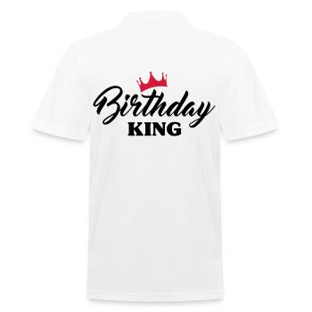 Anniversaire Messieurs Birthday King - Polo Homme - blanc - Dos - Kai (181cm)