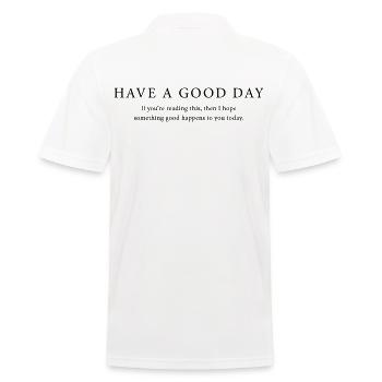 Good Day - Men's Polo Shirt - white - Back - Kai (181cm)