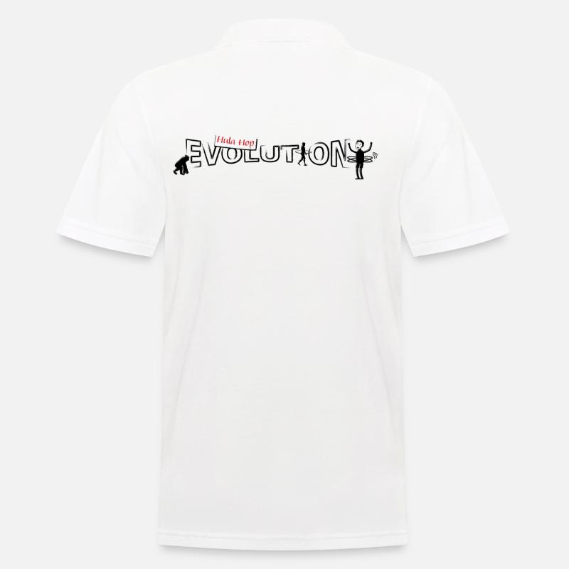 Hula hop Evolution - Männer Poloshirt - Weiß