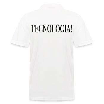 Tecnologia schwarz - Männer Poloshirt - Weiß - Hinten - Kai (181cm)