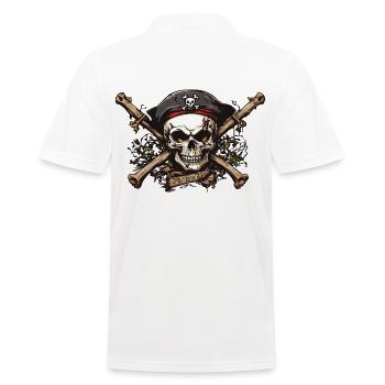 Piraten Jolly Roger Totenkopf Abenteuer Design - Männer Poloshirt - Weiß - Hinten - Kai (181cm)
