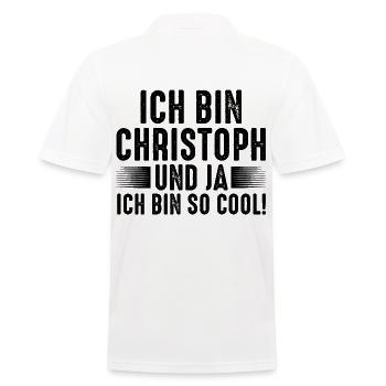 First name Chris Christoph - Men's Polo Shirt - white - Back - Kai (181cm)