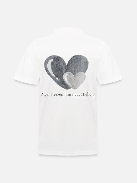 Deux cœurs, un début plein d’amour - Polo Homme - blanc