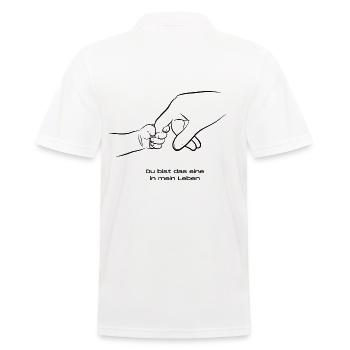 Du bist das eine in mein Leben - Männer Poloshirt - Weiß - Hinten - Kai (181cm)