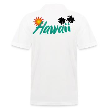 Hawaii sun dream vacation palm trees - Men's Polo Shirt - white - Back - Kai (181cm)