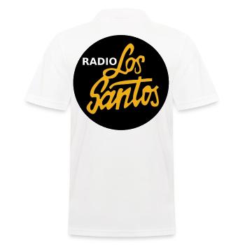 Radio Los Santos black - Men's Polo Shirt - white - Back - Kai (181cm)