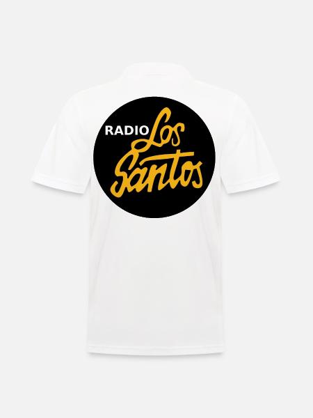 Radio Los Santos noir - Polo Homme - blanc