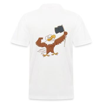 Eagle Flag Fantasy Drawing Bird COMIC - Men's Polo Shirt - white - Back - Kai (181cm)