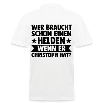 Prénom Chris Christoph - Polo Homme - blanc - Dos - Kai (181cm)