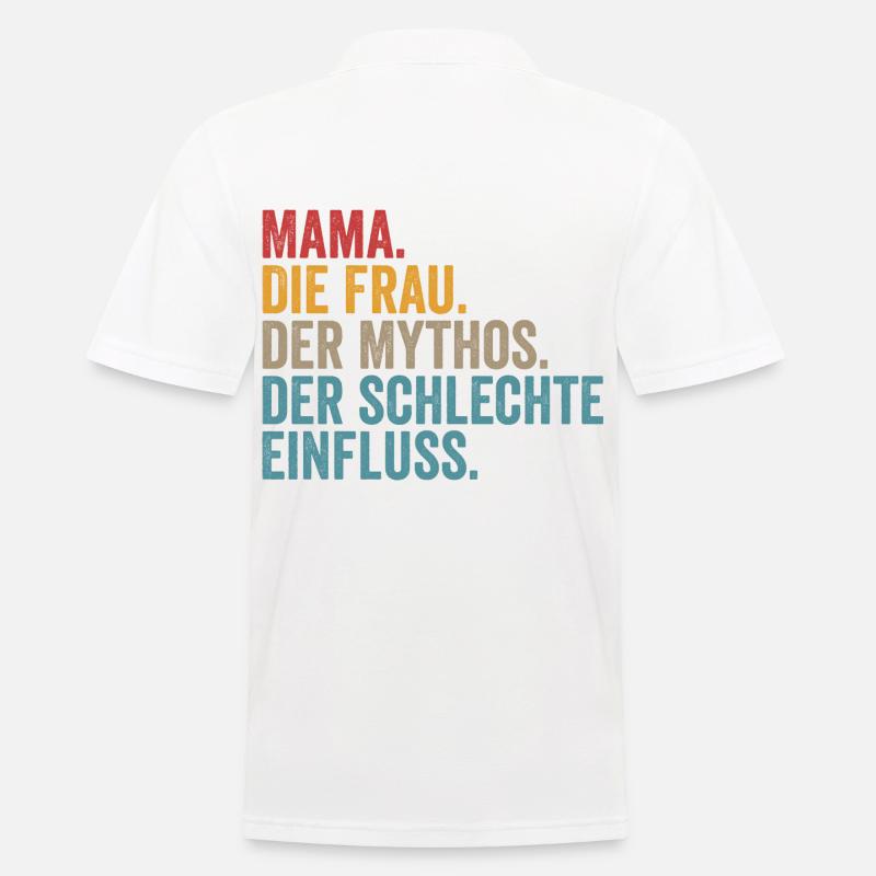 Mutter Mama - Männer Poloshirt - Weiß