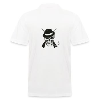 Mafia skull - Men's Polo Shirt - white - Back - Kai (181cm)