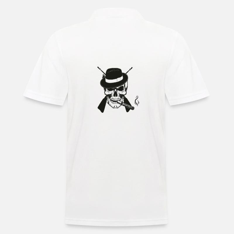 Mafia-Schädel - Männer Poloshirt - Weiß