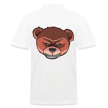 Horror Halloween Teddy Bear Grim Creepy Monster - Men's Polo Shirt - white - Back - Kai (181cm)