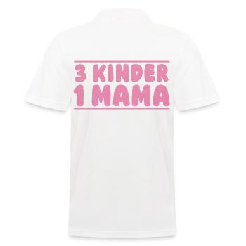 Mama Von 3 Kindern - Männer Poloshirt - Weiß - Hinten - Kai (181cm)