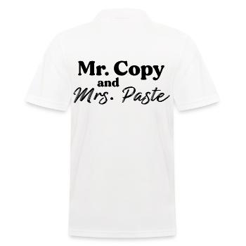 Mr. Copy and Mrs. Paste - Men's Polo Shirt - white - Back - Kai (181cm)