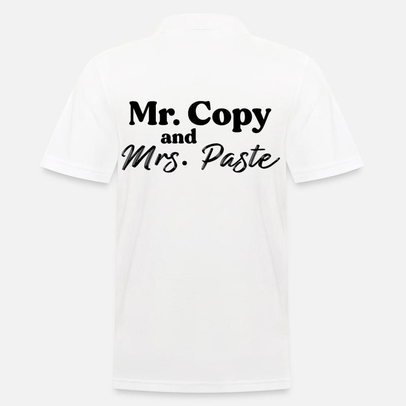 Mr. Copy and Mrs. Paste - Men's Polo Shirt - white