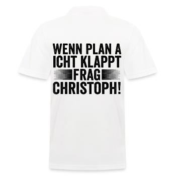 First name Chris Christoph - Men's Polo Shirt - white - Back - Kai (181cm)