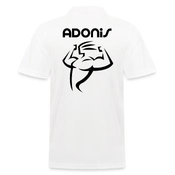 Adonis - Männer Poloshirt - Weiß - Hinten - Kai (181cm)