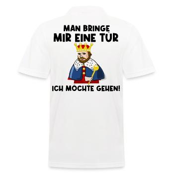 Man bringe mir eine Tür - Männer Poloshirt - Weiß - Hinten - Kai (181cm)
