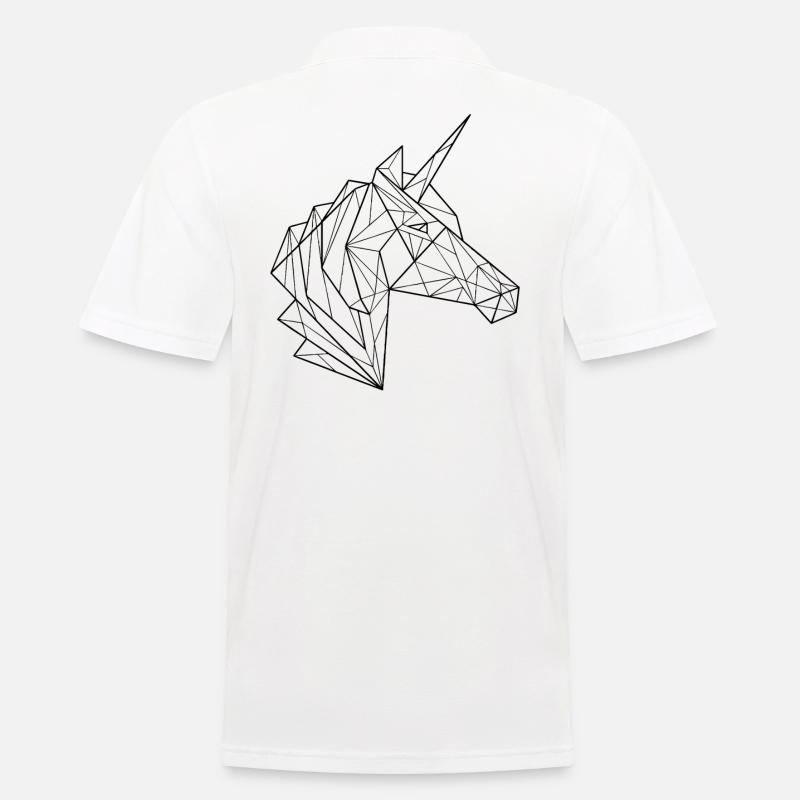 Polygon Einhorn - Männer Poloshirt - Weiß