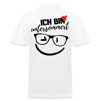Ich bin UNTERSOMMERT - Männer Poloshirt - Weiß - Hinten - Kai (181cm)