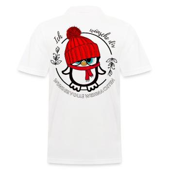 Weihnachten xmas CHRISTMAS - Männer Poloshirt - Weiß - Hinten - Kai (181cm)