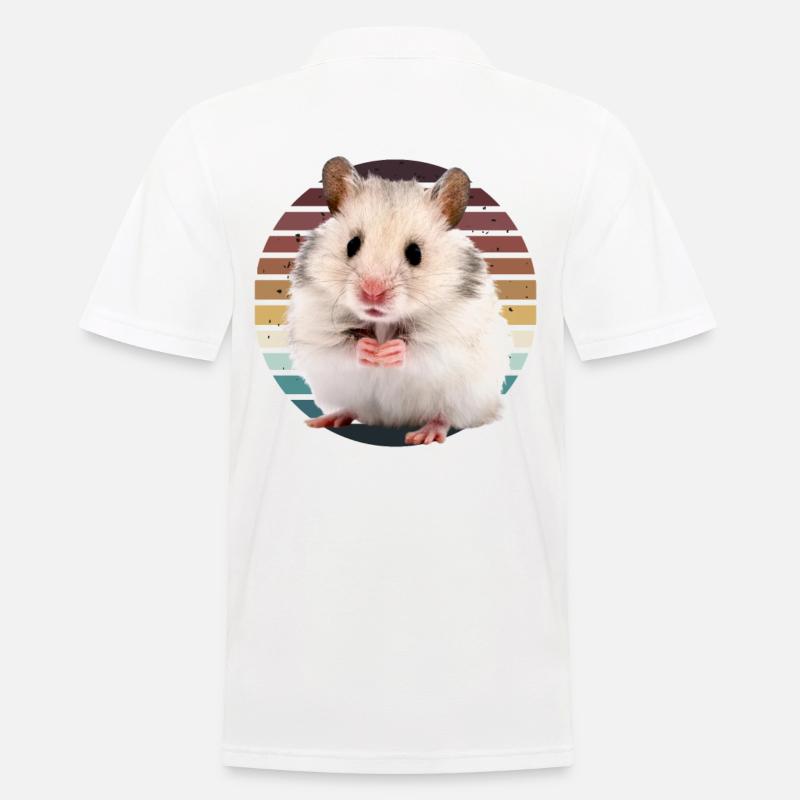 Hamster - Männer Poloshirt - Weiß