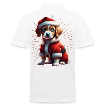 Joyeux Noël Chien Chiens - Polo Homme - blanc - Dos - Kai (181cm)