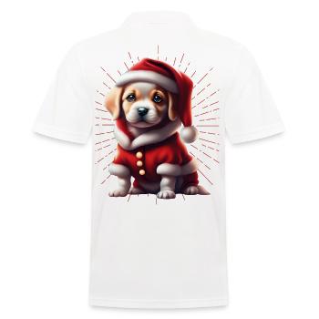 Bulldog Joyeux Noël Chien Chiens - Polo Homme - blanc - Dos - Kai (181cm)