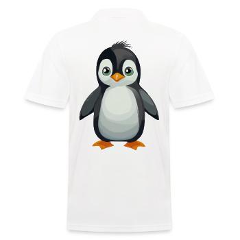 Pinguin - Männer Poloshirt - Weiß - Hinten - Kai (181cm)