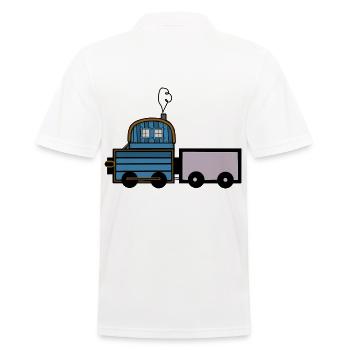 Train Train Locomotive Travel Trains - Men's Polo Shirt - white - Back - Kai (181cm)