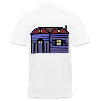 Maison en bois Cabine Immobilier Roulotte Appartement De Vie - Polo Homme - blanc - Dos - Kai (181cm)